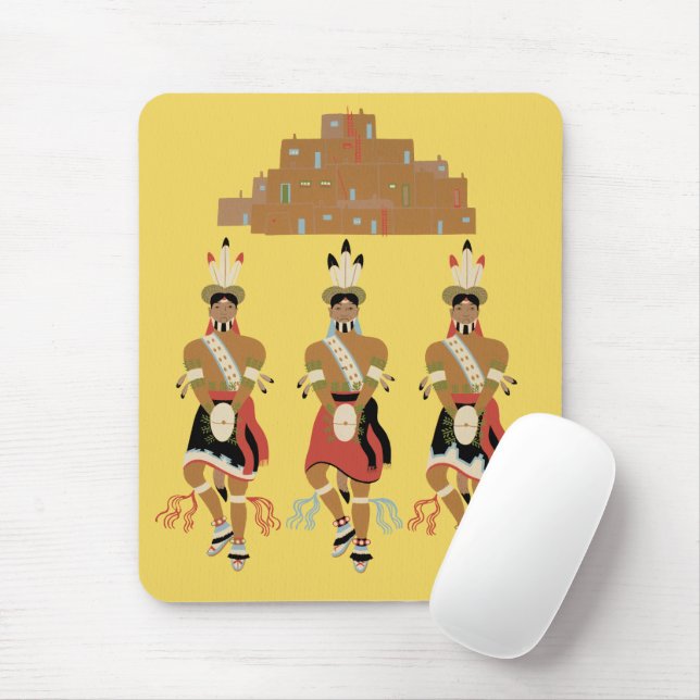 Pueblo Turtle Dancers Mousepad (Com mouse)