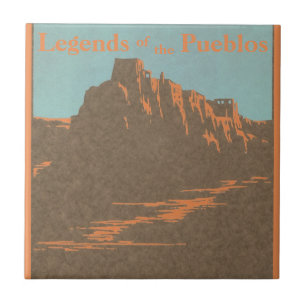 Pueblos Antigos de Taos Novo México, Arte de Carta