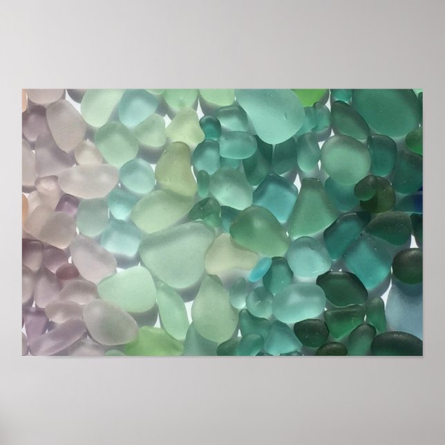 Puerto Rican Sea Glass Poster (Frente)