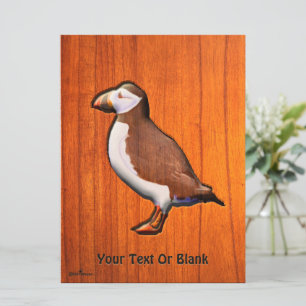 Puffin atlântico entalhado