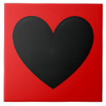 Puffy Heart<br><div class="desc">Puxe o azulejo do coração. A cor de fundo pode ser personalizada.</div>