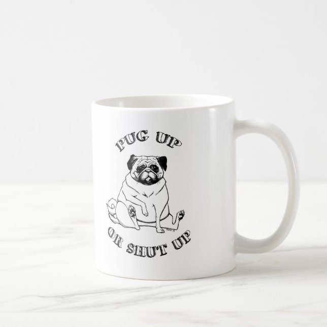 Pug acima da caneca (Direita)