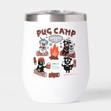 Pug Camp 2024 Vinho Tumbler - Branco