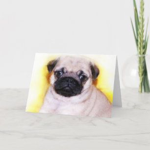Pug Cartão de saudação Puppy