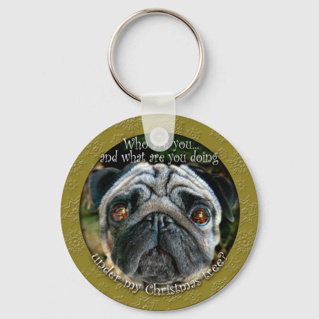 Pug Christmas Chaveiro (Frente)