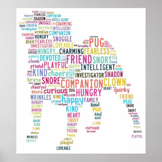 Pug Cloud Poster (Frente)