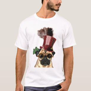 Pug com Estilo Steampunk Top Hat