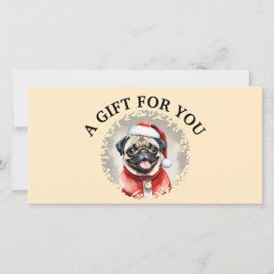 Pug com roupa de Papai Noel - Natal 1