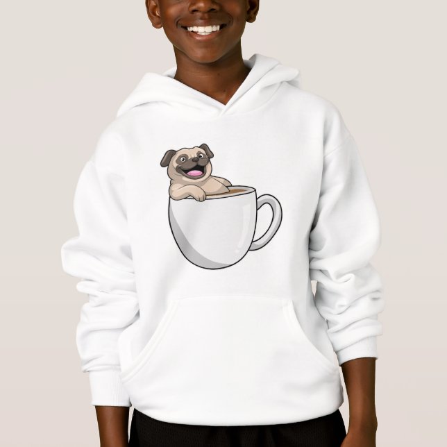 Pug com Xícara de Café (Frente)