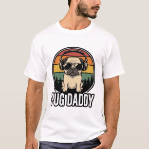 Pug Daddy Vintage Sunset Designação de Camisa de C