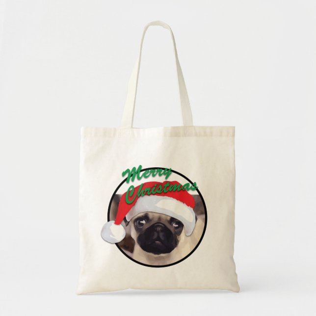 Pug do Natal - o bolsa do orçamento (Frente)