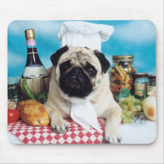 Pug Dog Chef Mousepad