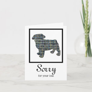 Pug Dog Pet Cartão de condolências