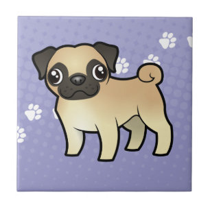 Pug dos desenhos animados