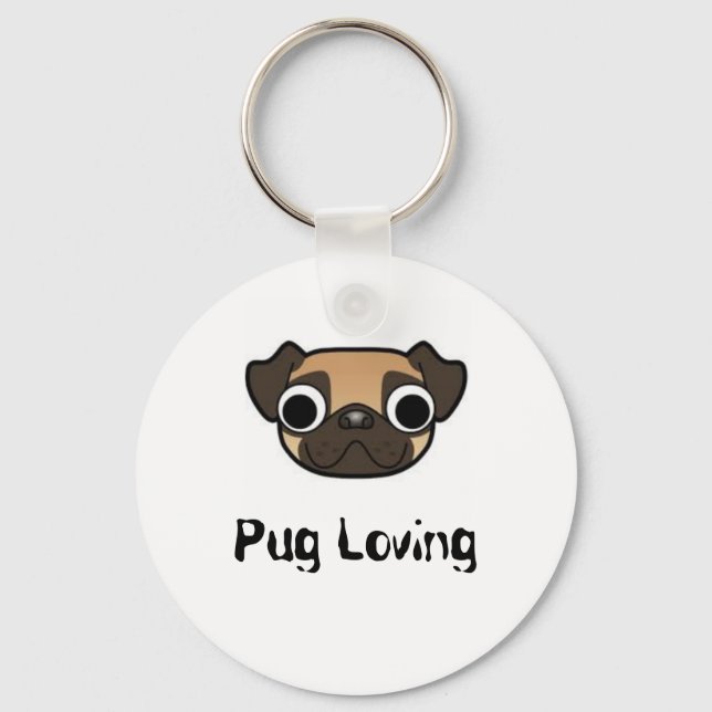 Pug Loving Chaveiro (Frente)