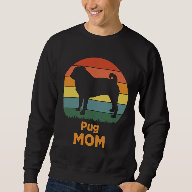 Pug Mãe Design Clássica Colorida Camisa 801 (Frente)