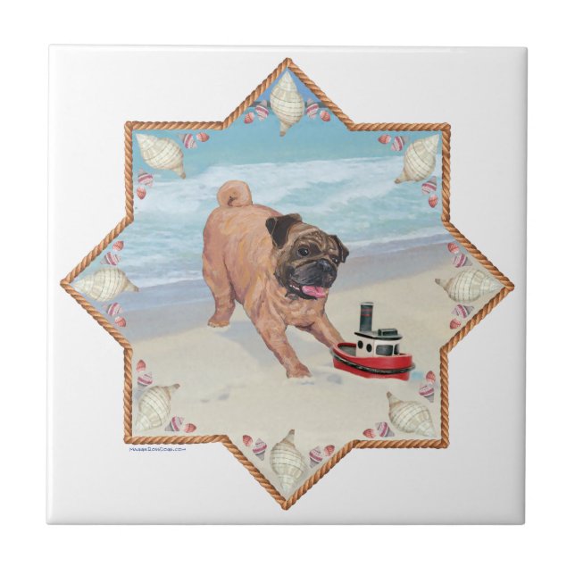 Pug na Praia (Frente)