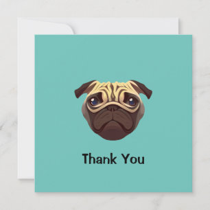 Pug Obrigado Convite