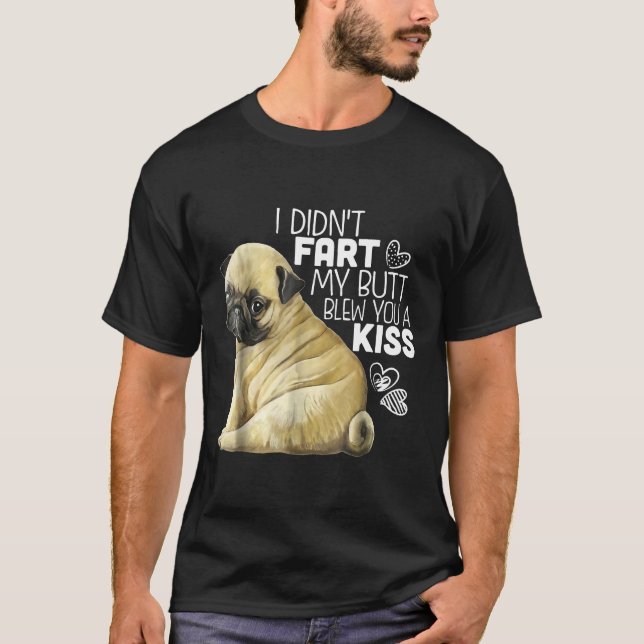 Pug Oferece Uma Camisa Engraçada Que Eu Fiz (Frente)