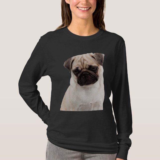 Pug Olhando Para Baixo A Camisa Clássica 964 (Frente)