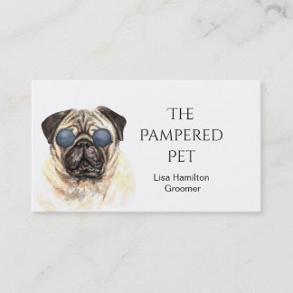 Pug Pet Groomer/Vet/Sitters Cartão de visita