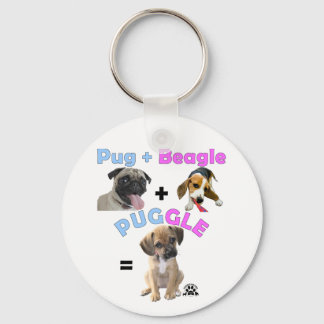 Pug Plus Beagle Chaveiro