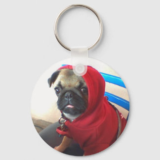 Pug Puppy Hoodie Chaveiro