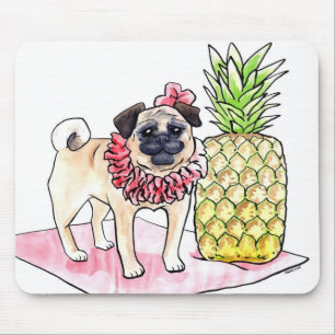 Pug tropical Mousepad