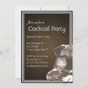 Pug & Wine Cocktail e Convites de festas de vinho
