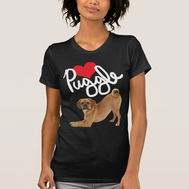 Puggle Camisetas engraçadas de sobrevoo do Cachorr (Frente)