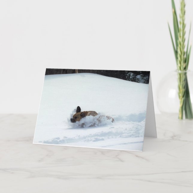 Puggle! Cartão do feriado (Frente)