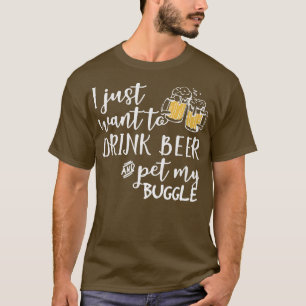 Puggle Dog Lover Beer Camisetas Engraçada Cachorro