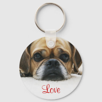 Puggle Love Chaveiro