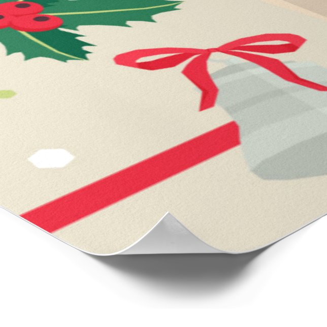 Puggy Poster de Natal (Borda)