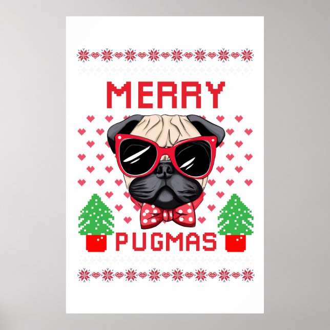 Pugmas feliz! Pôster (Frente)