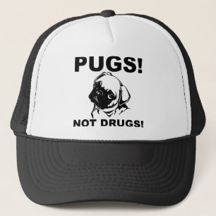 Pugs Não Drogas Boné de Beisebol Divertido