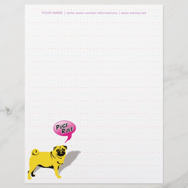 Pugs Reinam no Papel Timbrado (Frente)