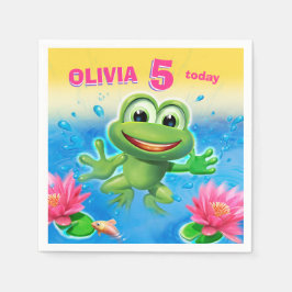 Pulando guardanapo de papel personalizado do Sapo