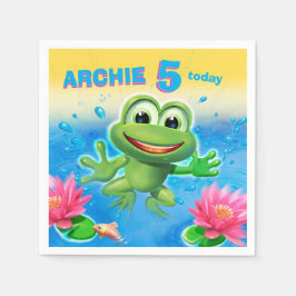 Pulando guardanapo de papel personalizado do Sapo