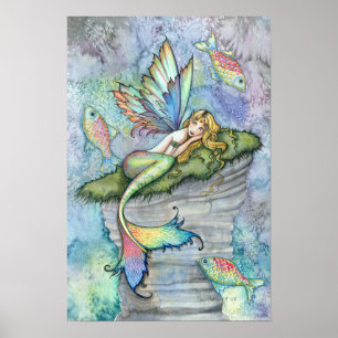 Pulando o impressão do poster da arte da fantasia