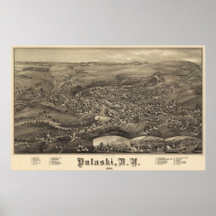 Pulaski, poster 1885 da opinião de olho de pássa