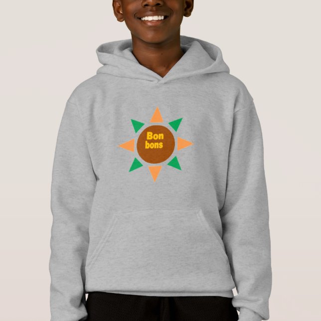 Pull à capuche acier enfants DESIGN BONBONS (Frente)