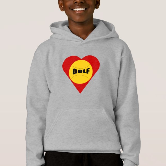 Pull àcapuche aciet enfants  AMOUR  GOLF  (Frente)
