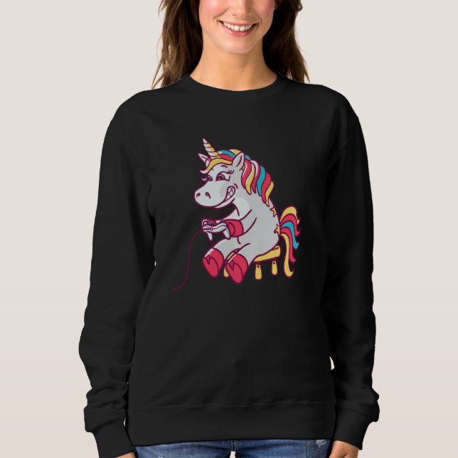 Pullover do Unicorn do jogador (Frente)