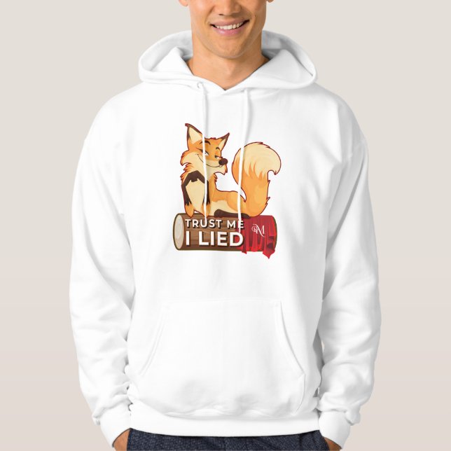 Pullover Hoodie: Confie em mim (branco) (Frente)