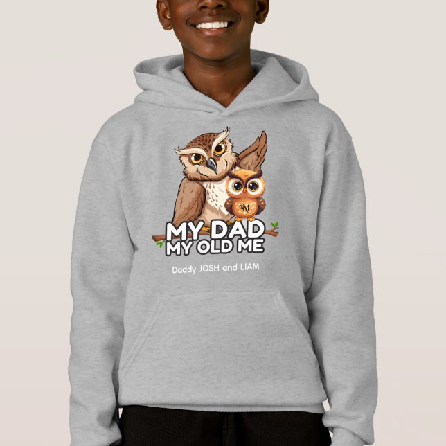 Pullover Hoodie : Meu Pai Meu Velho Eu (cinza) (Frente)