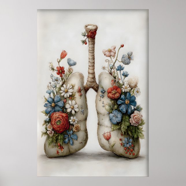 Pulmões Humanos Caprichosos Impressão de Flores, A (Frente)