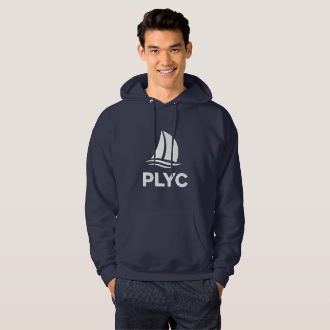 Pulôver Azul Marinho com Logo PLYC Branco (Frente Completa)