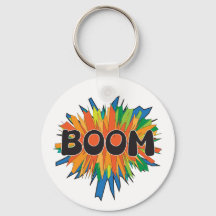 Pulse Colorido Chaveiro Quadrinhos BOOM Arte Pop