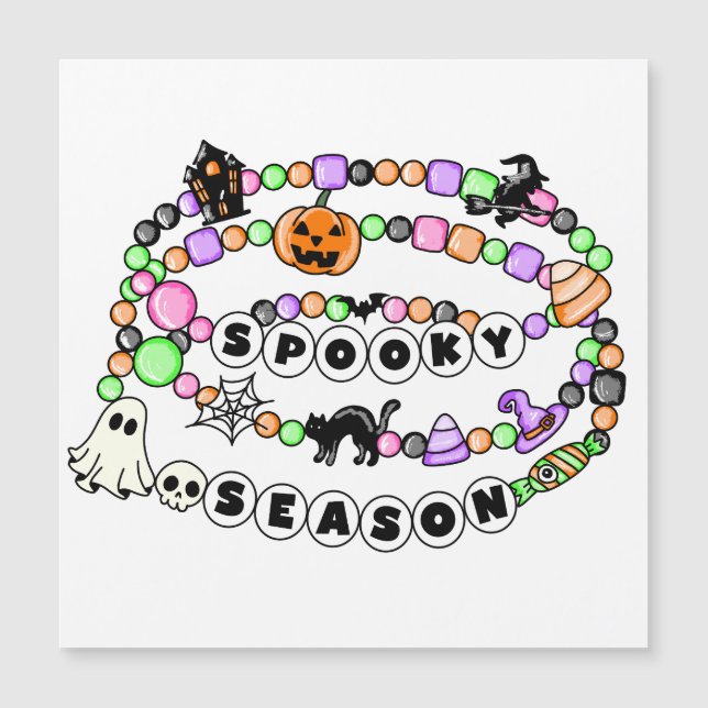 Pulseira de Amizade de Halloween Preppy Spooky Sea (Frente)